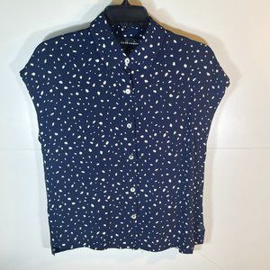 NWT! Code X Mode Navy Cap Sleeve Blouse